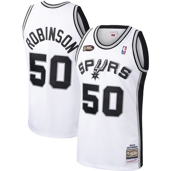 Camiseta David Robinson 50 San Antonio Spurs 1998-1999 Blanco Hombre